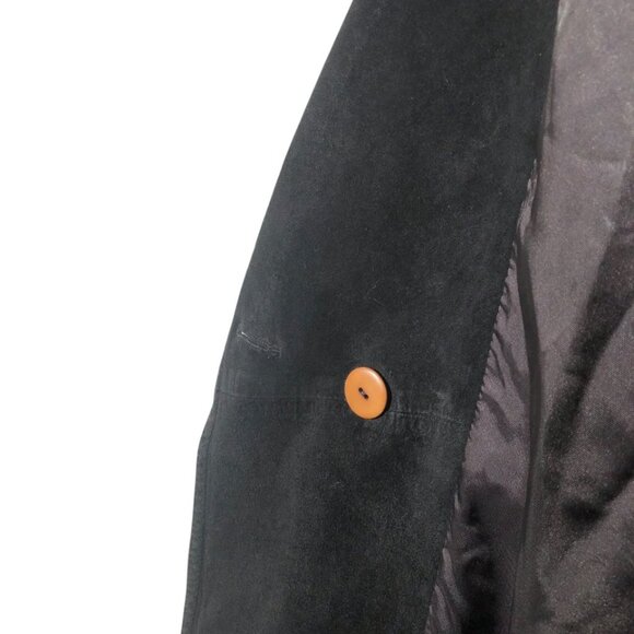 Nancy Heller Vintage Black Suede Leather Jacket, M - Picture 9 of 10